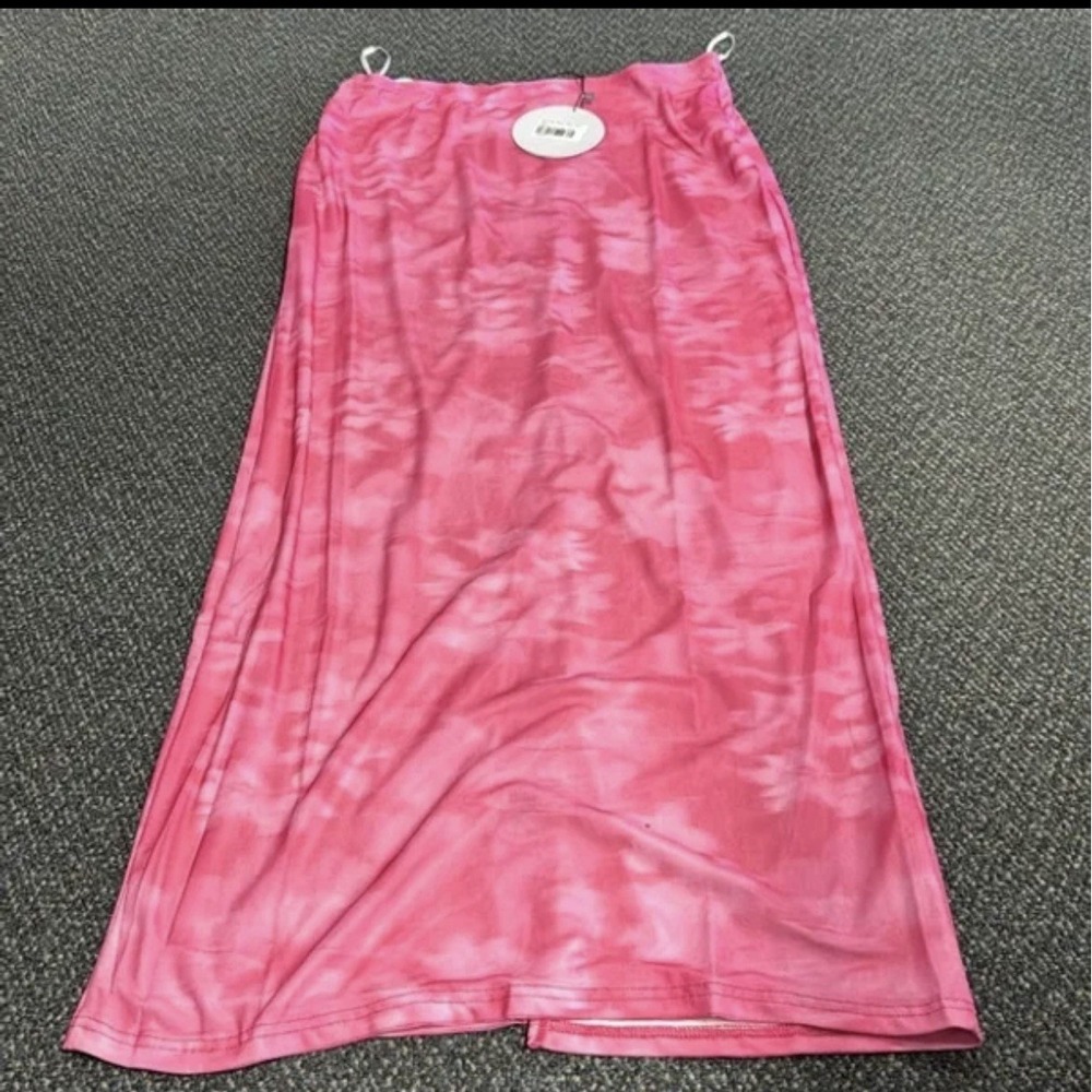 NWT Princess Polly Women's Size 12 Dunstan Mesh Maxi Skirt‎ Pink Earth Club